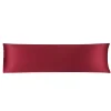 PiccoCasa Soft Cooling Smooth Pillow Case With Envelope Closure Solid Body 20" X 72" -travel pillow shop 6239774 Wine Red
