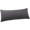 PiccoCasa Brushed Body Pillowcase Washed Microfiber Envelope Closure Body 20"x54" -travel pillow shop 6239854 Dark Gray