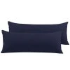 PiccoCasa Set Of 2 Zippered Body Pillow Cover For Body Pillows Body 20" X 72" 2 PiccoCasa Set Of 2 Zippered Body Pillow Cover For Body Pillows Body 20" X 72" -travel pillow shop 6239866 Navy Blue