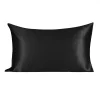 PiccoCasa 19 Momme Mulberry Silk Pillowcase For Hair And Skin, King 20" X 36" -travel pillow shop 6240005 Black