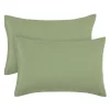 PiccoCasa 2 Pcs Zippered Soft Microfiber Pillow Cases Travel 14"x20" 1 PiccoCasa 2 Pcs Zippered Soft Microfiber Pillow Cases Travel 14"x20" -travel pillow shop 6240029 Sage
