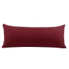 PiccoCasa Body Brushed Zipper Closure Soft 110 Gsm Brushed Microfiber Pillowcase Body 20" X 60" -travel pillow shop 6240137 Burgundy