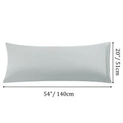 PiccoCasa Body Pillowcases Microfiber With Embroidery Zipper Closure 20" X 54" -travel pillow shop 6257581 ALT