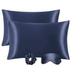 PiccoCasa Set Of 2 Satin Pillowcase Durable&Soft Zippered King 20" X 36"