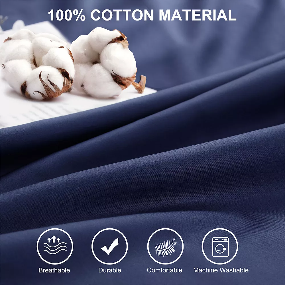 PiccoCasa 100% Pure Cotton Ruffle Pillowcases 2 Pcs Soft Envelope Standard 20" X 26" 6 PiccoCasa 100% Pure Cotton Ruffle Pillowcases 2 Pcs Soft Envelope Standard 20" X 26" - Image 4