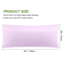 PiccoCasa Body Pillowcases 1Pc, Breathable With Zipper 20" X 54" 7 PiccoCasa Body Pillowcases 1Pc, Breathable With Zipper 20" X 54" -travel pillow shop 6257590 ALT