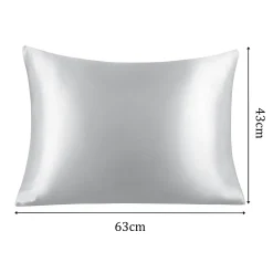 PiccoCasa 100% Polyester 2-Pack Envelope Cool Satin Silky Pillow Coverwith Envelope Closure For Hair And Skin Twin 17" X 24.8" -travel pillow shop 6257591 ALT