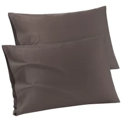 PiccoCasa 100% Cotton Pillowcases Set Of 2 With Envelope Closure Queen 20" X 30"