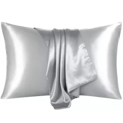 PiccoCasa Luxury Satin Pillowcases For Skin Set Of 2 Envelope Closure Queen 20" X 30"