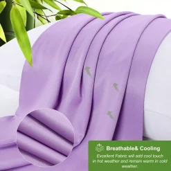 PiccoCasa Pillowcases 2Pcs, Viscose With Zipper King 20" X 36" 9 PiccoCasa Pillowcases 2Pcs, Viscose With Zipper King 20" X 36" -travel pillow shop 6257615 ALT3