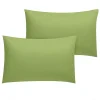 PiccoCasa Soft 2pcs Pillow Case Cover Microfiber No Wrinkle King 20" X 36" -travel pillow shop 6257623 Sage