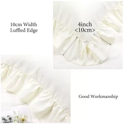 PiccoCasa Microfiber Ruffle Body Pillowcases 1 Pcs Envelope Closure 20" X 54" -travel pillow shop 6257624 ALT3