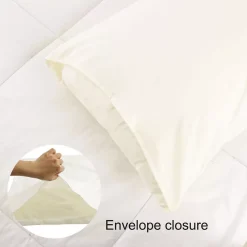 PiccoCasa Soft 2pcs Pillowcases Microfiber No Wrinkle Pillow Case Cover Standard 20" X 26" -travel pillow shop 6257642 ALT2